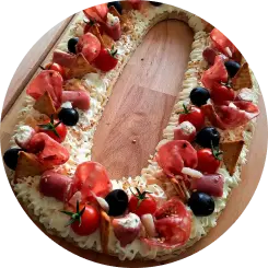 Number cake salé charcuterie
