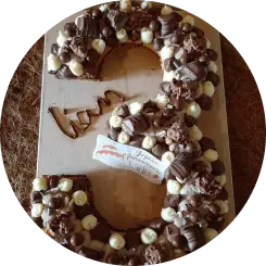Number cake chocolat